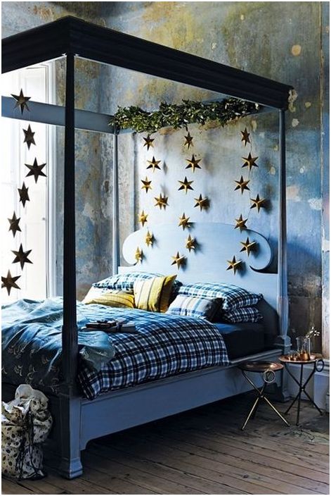 Slaapkamerdecoratie voor het nieuwe jaar