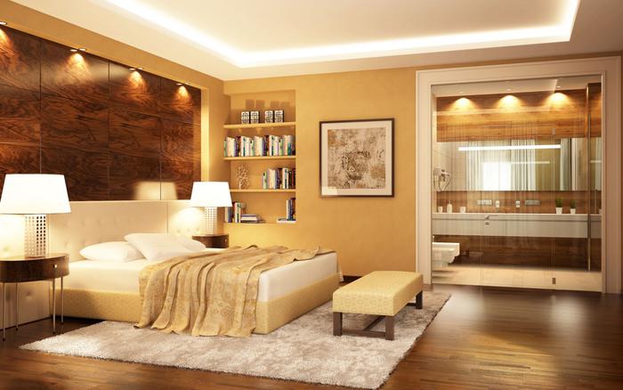 beige-gouden slaapkamer