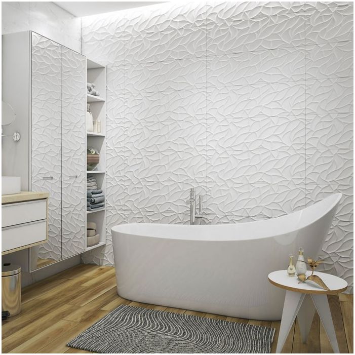 Badkamer in witte tinten 10 m².  M.