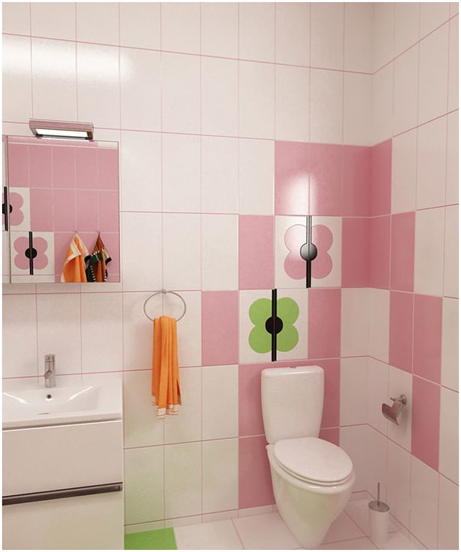 badkamer in roze