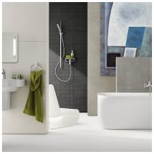 Stijl van minimalisme in de badkamer: kenmerken, foto-4
