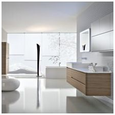 Stijl van minimalisme in de badkamer: kenmerken, foto-7