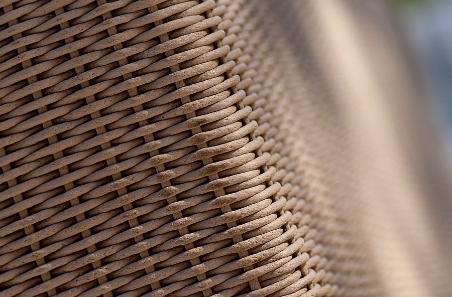 De textuur van rieten meubels