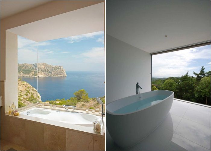 Luxe badkamers met panoramisch uitzicht